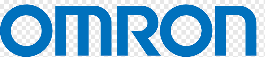 Omron logo in a mid blue colour
